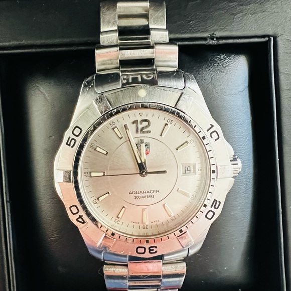 Tag Heuer stainless steel Aquaracer 300M quartz watch silver 27mm - Picture 2 of 12